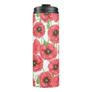Garrafa Térmica Aquarela espalha o tumbler térmico padrão floral