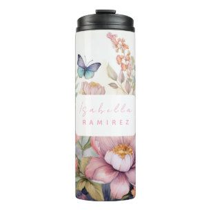 Garrafa Térmica Aquarela Personalizada com Nome