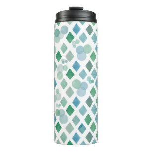 Garrafa Térmica Aquarela sem soldadura em fundo branco com um