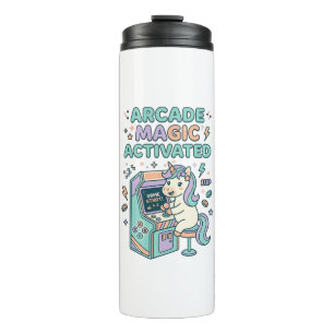 Garrafa Térmica Arcade de Unicórnio Mágico Ativado Produto Elegant