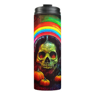 Garrafa Térmica Arco-Íris De Halloween De Mau