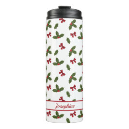 Garrafa Térmica Arcos Vermelhos E Plantas Holly De Natal Padrão E 