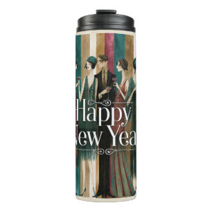 Garrafa Térmica Art Deco anos 20 Flappers & Cavalheiros Feliz Ano