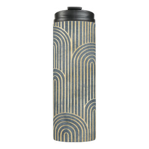 Garrafa Térmica Art Deco estilo design luxuoso geométrico pa sem