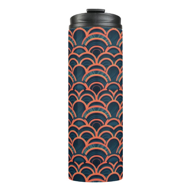 Garrafa Térmica Art Deco Waves Tumbler Térmico (Frente)