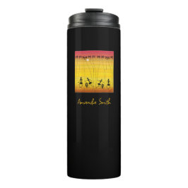 Garrafa Térmica Arte Africana, Fantástico Sunset Tropical