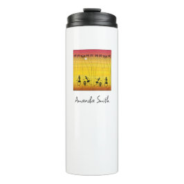 Garrafa Térmica Arte Africana, Fantástico Sunset Tropical