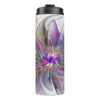 Arte de Floral Fractal Abstrata Colorida e Energét