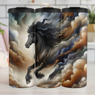 Garrafa Térmica Arte de Paisagem de Sonhos de Cavalo Abstrato