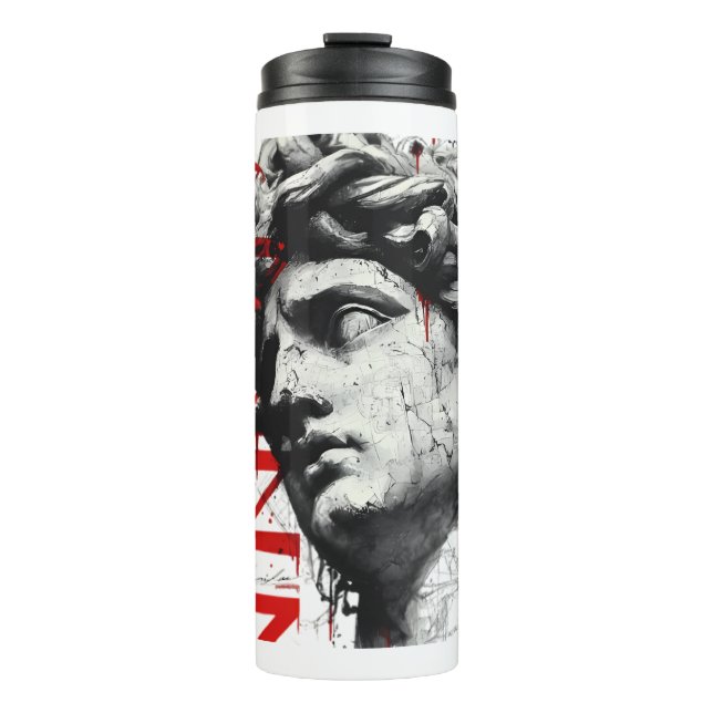 Garrafa Térmica Arte de Rua Moderna Edgy David Bust (Frente)