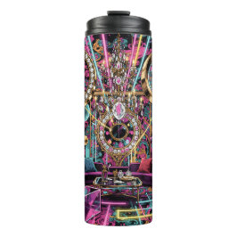 Garrafa Térmica Arte de Salão de Luxo Psicodélico Neon