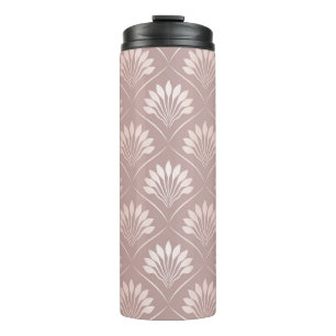Garrafa Térmica Arte Deco: Dourada Legância de Lattice.