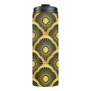 Garrafa Térmica Arte Deco Ornament: Padrão de Vintage sem costura