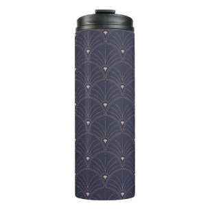 Garrafa Térmica Arte elegante nouveau, padrão minimalista.