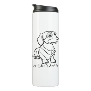 Garrafa Térmica Arte em Linhas de Dachshund - Estilo de Vida Low R