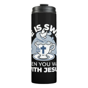 Garrafa Térmica Arte Fiável - Teacup com Cruz e Dove