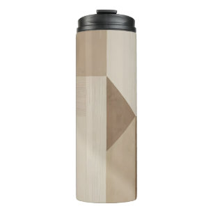 Garrafa Térmica Arte geométrica abstrata minimalista estilo wabi