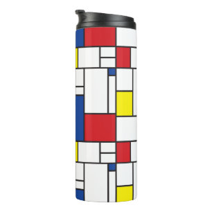 Garrafa Térmica Arte Moderna De Stijl Geométrica Minimalista Mondr
