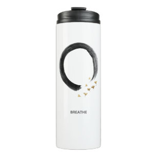 Garrafa Térmica Arte personalizável do Círculo Zen Enso BREATHE Gi