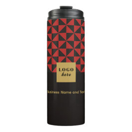 Garrafa Térmica Artesanato preto e vermelho Duo - Logotipo comerci