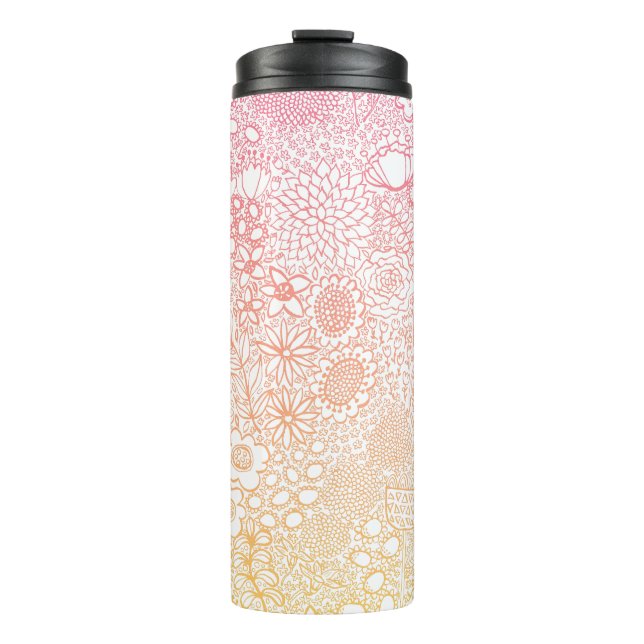 Garrafa Térmica Artista de Cena de Jardim Aniversário Peach (Frente)