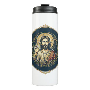 Garrafa Térmica Artista Digital Jesus Camiseta de Arte para iPad I