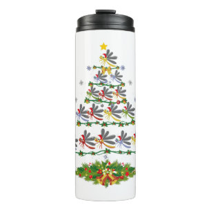Garrafa Térmica Árvore de Natal da Dragonfly Bird, que dá um Natal