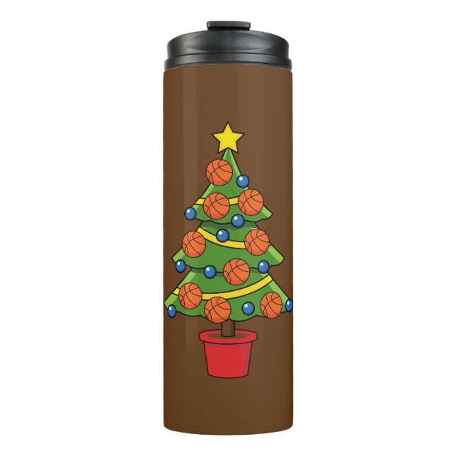 Garrafa Térmica Árvore de Natal de basquetebol (Frente)