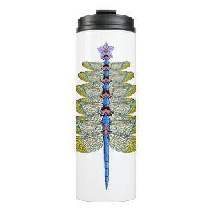 Garrafa Térmica Árvore de Natal Dragonfly, inseto de Natal