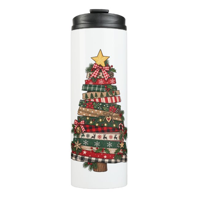 Garrafa Térmica Árvore de Natal Rústica  (Frente)