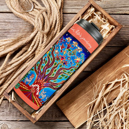 Garrafa Térmica Árvore Eclética De Boho Elegante