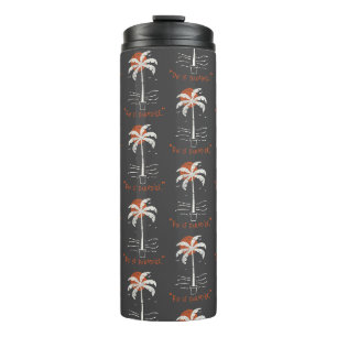 Garrafa Térmica Árvore Tropical Palm Beach Vibes Summer Sun Retro