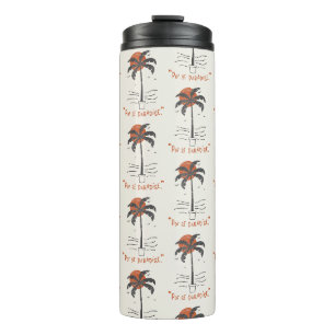 Garrafa Térmica Árvore Tropical Palm Beach Vibes Summer Sun Retro