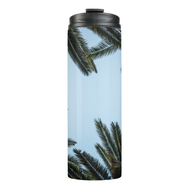 GARRAFA TÉRMICA  ÁRVORE VERDE PALM SOB CÉU BRANCO (Frente)