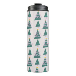 Garrafa Térmica Árvores Bonitas Dodles Verdes Rosa