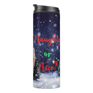 Garrafa Térmica Árvores de Natal brilhantes do SlipperyJoe dois mu