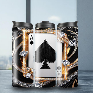 Garrafa Térmica Ás Adorável do Tumbler Térmico das Espadas