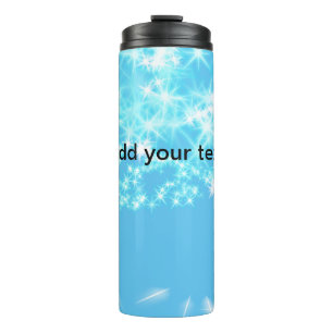 Garrafa Térmica As estrelas brilhantes azul-céu simples adicionam