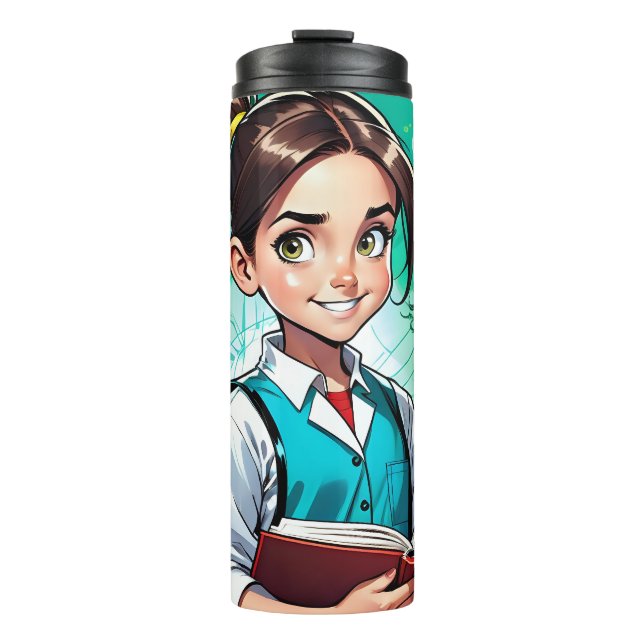 Garrafa Térmica As Meninas Amam a Ciência! (Frente)