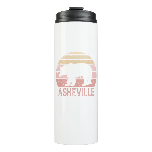 Garrafa Térmica Asheville North Carolina Retro Bear (Frente)