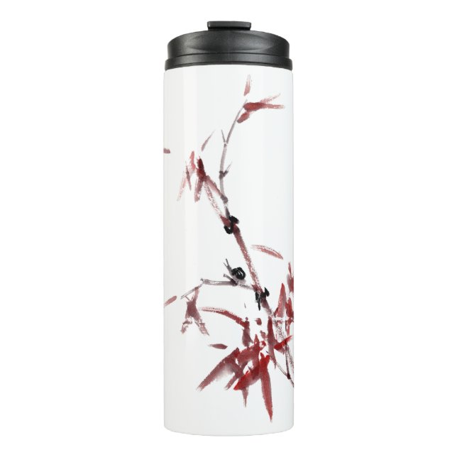 Garrafa Térmica Asiatische Kunst mit Schnecke und Rotem Bambus (Frente)