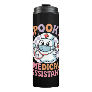 Garrafa Térmica Assistente Médico Spooky, Cute Halloween Essencial