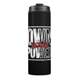 Garrafa Térmica Assuma Seu Poder – Design de Citação Motivacional 