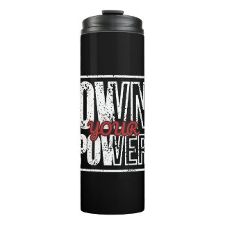 Garrafa Térmica Assuma Seu Poder – Design de Citação Motivacional 