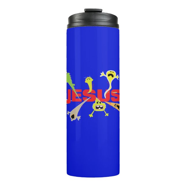 Garrafa Térmica Assustador Jesus (Frente)