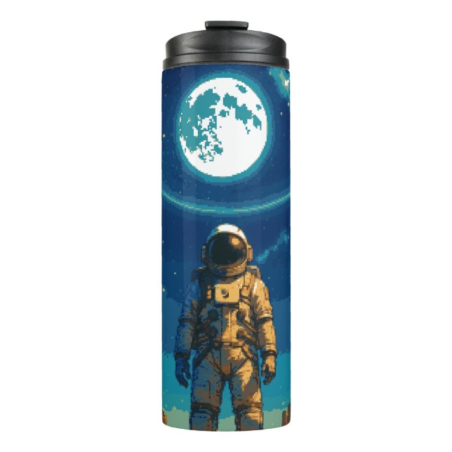 Garrafa Térmica Astronauta Sob o Portão Celestial (Frente)