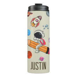 Garrafa Térmica Astronautas e planetas personalizados de volta à e