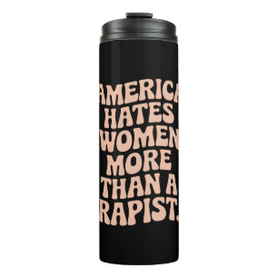 Garrafa Térmica Ativista Feminista do Protesto Anti Trump Anti MAG