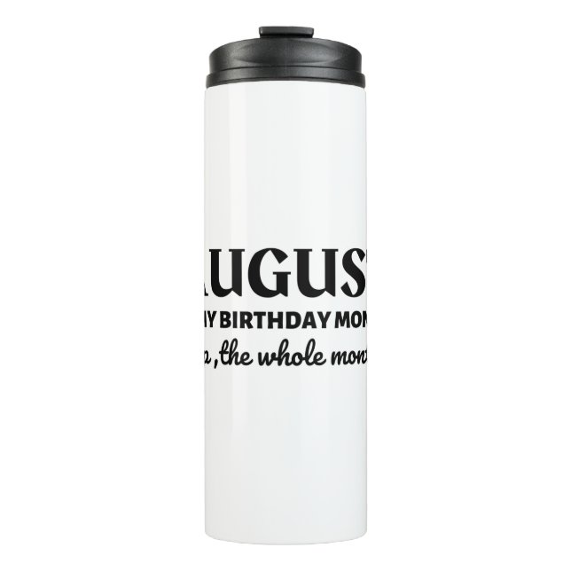 Garrafa Térmica August é meu aniversário (Frente)