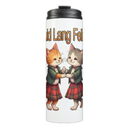 Garrafa Térmica Auld Lang Feline Orange Cats Dancing Ceilidh